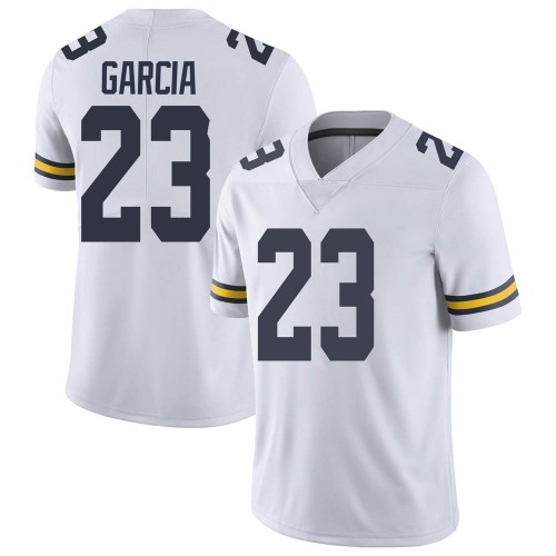 Gaige Garcia Michigan Wolverines Men's NCAA #23 White Limited Brand Jordan College Stitched Football Jersey FVW4054DF